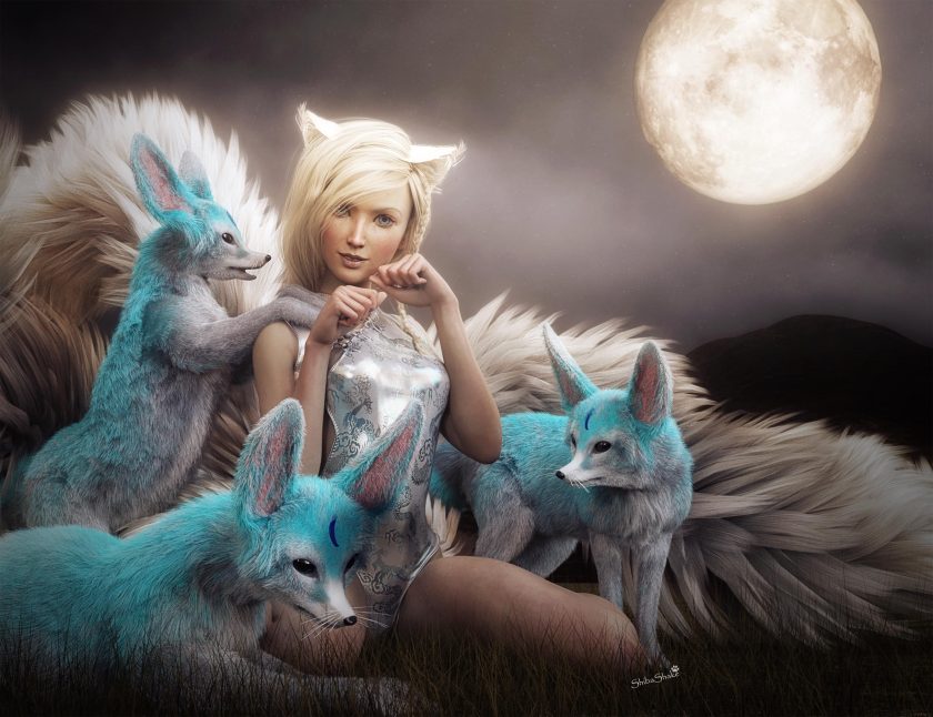 fox-girl-and-fantasy-foxes-art_full